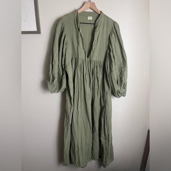 Opia clover olive green maxi dress size xl - Picture 8 of 8